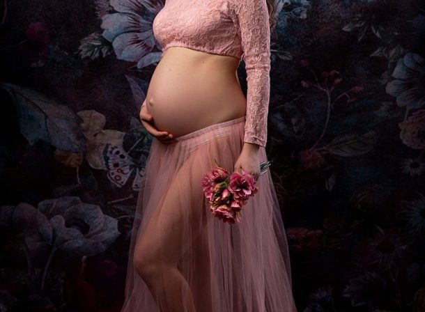foto gravida cu flori